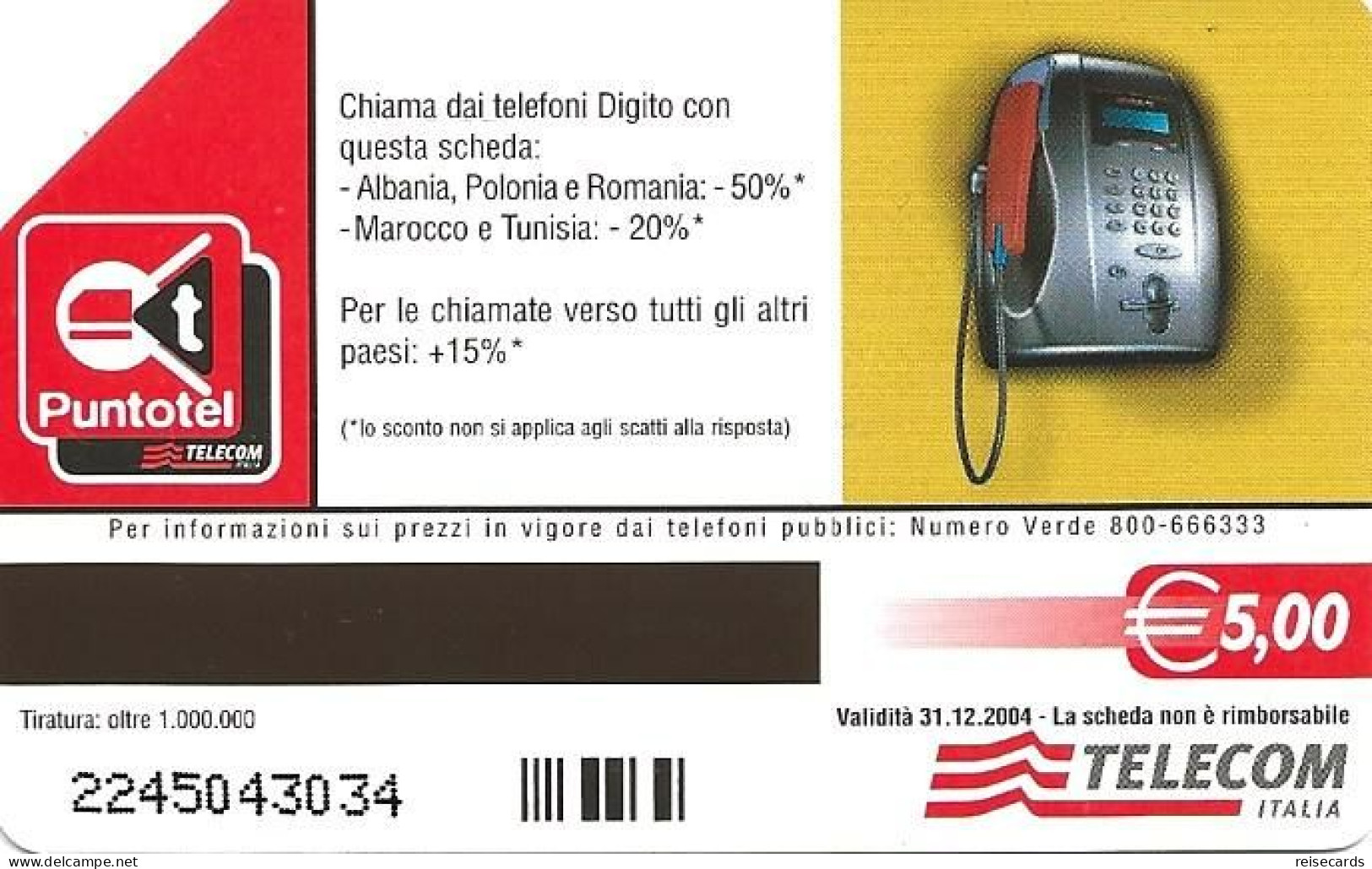 Italy: Telecom Italia Value € - Phone Home - Pubbliche Pubblicitarie