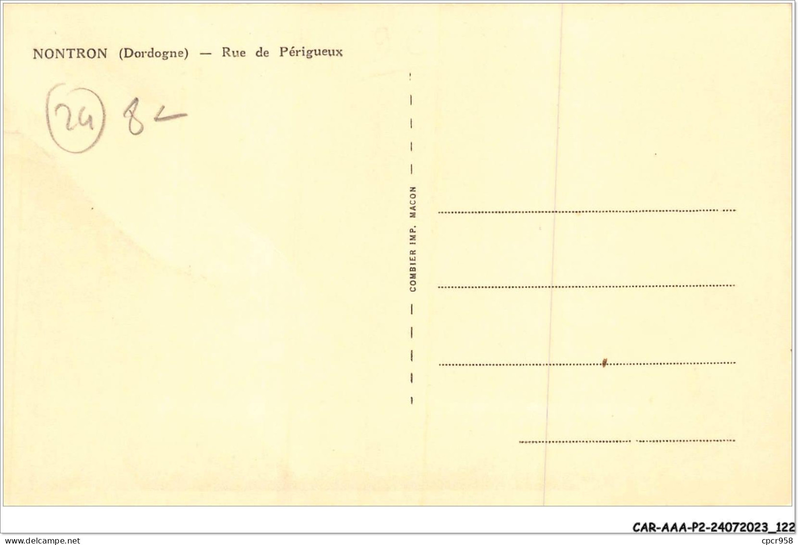 CAR-AAAP2-24-0142 - NONTRON - Rue De Périgueux - Nontron