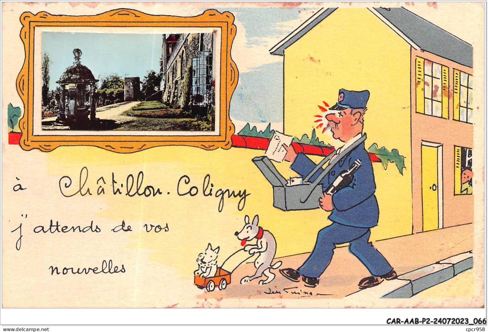 CAR-AABP2-45-0126 - CHATILLON COLIGNY - J'attend De Vos Nouvelles - Carte Vendue En L'etat - Chatillon Coligny