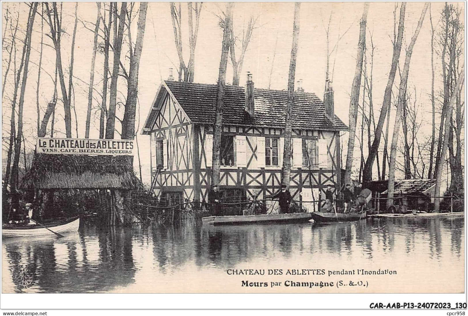 CAR-AABP13-95-1052 - Château Des ABLETTES Pendant L'inondation - MOURS Par CHAMPAGNE - Champagne Sur Oise