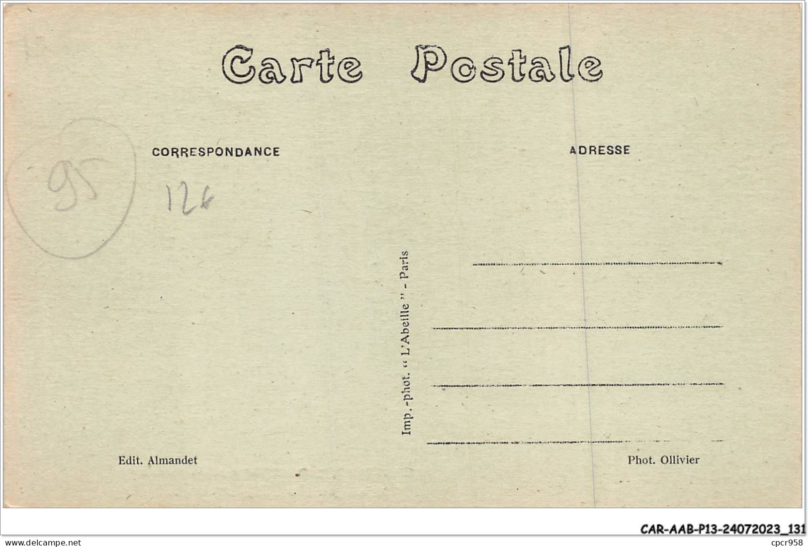 CAR-AABP13-95-1052 - Château Des ABLETTES Pendant L'inondation - MOURS Par CHAMPAGNE - Champagne Sur Oise