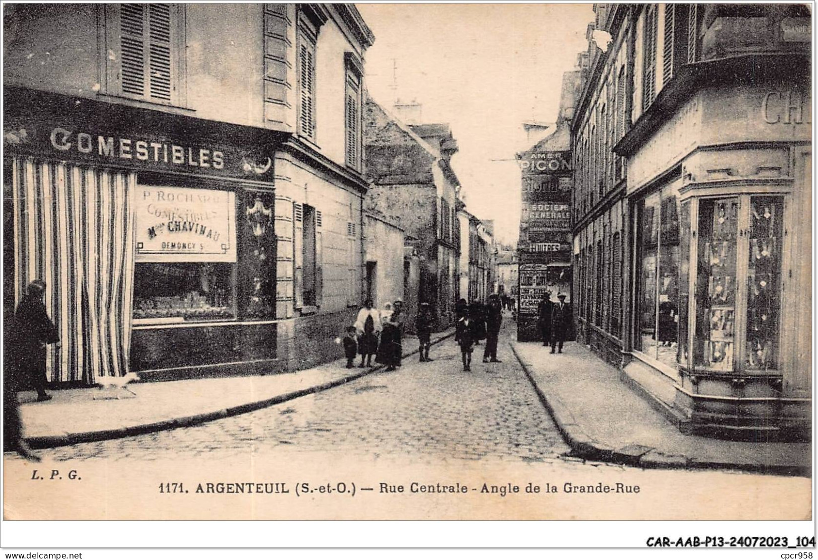 CAR-AABP13-95-1039 - ARGENTEUIL - Rue Centrale - Angle De La Grande-rue  - Argenteuil