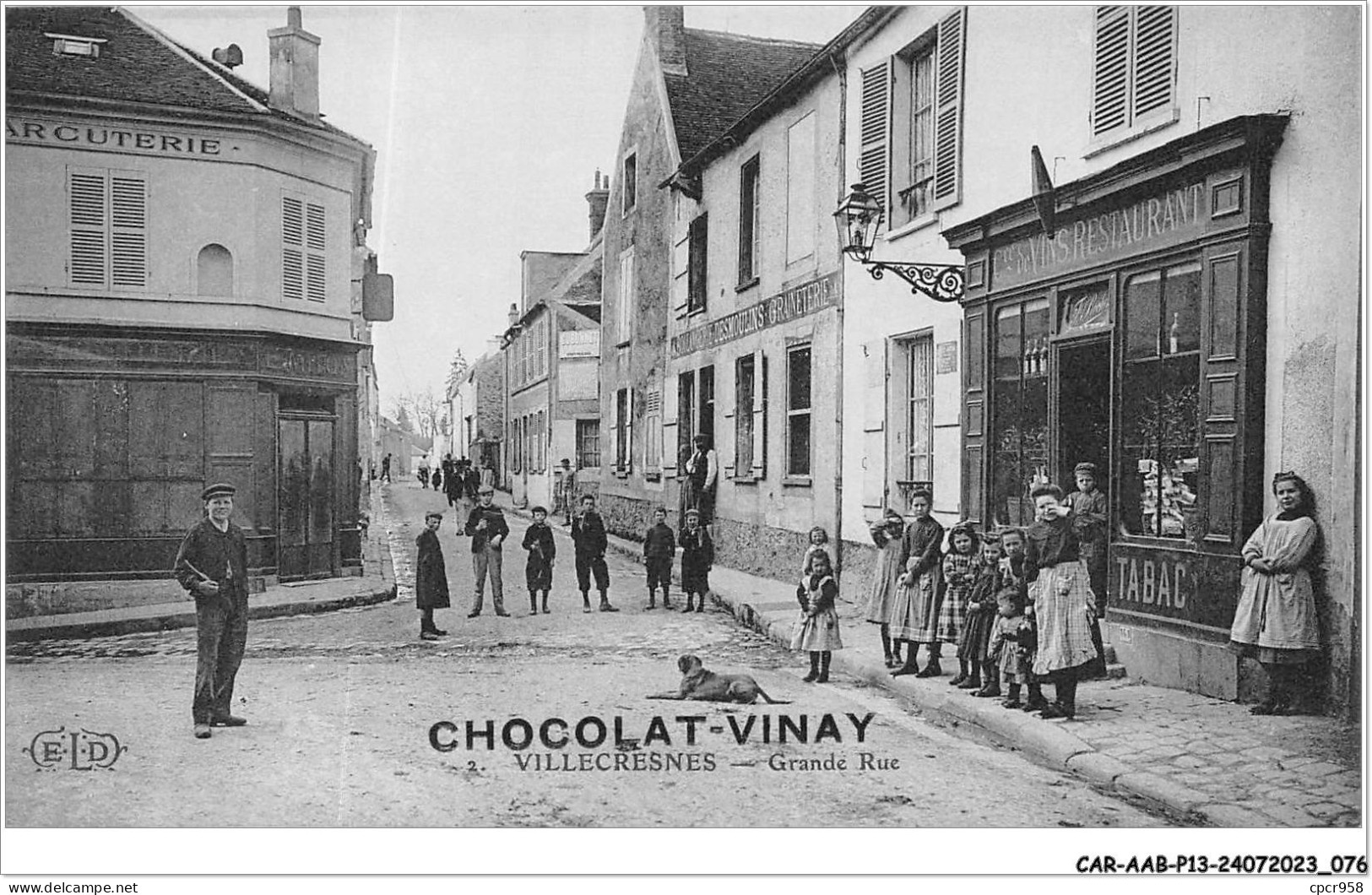 CAR-AABP13-94-1025 - VILLECRESNES - Grande Rue - Publicite Chocolat-Vinay - ELD - Villecresnes