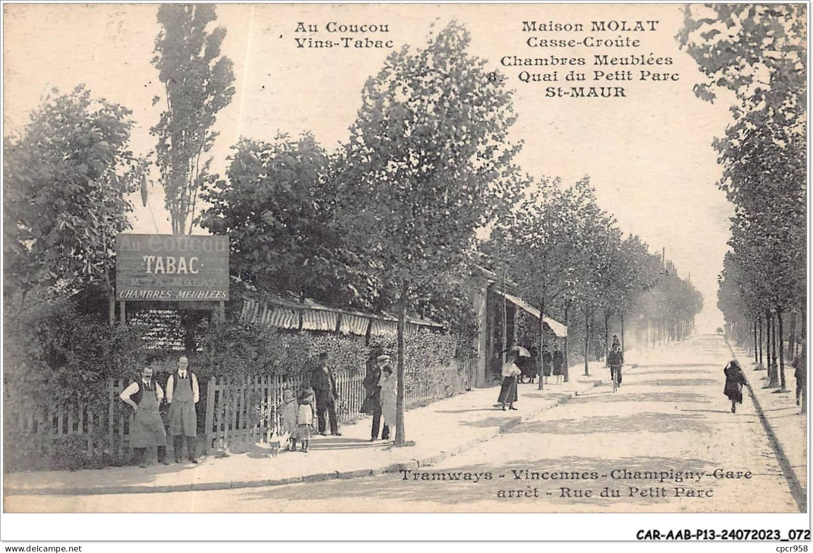 CAR-AABP13-94-1023 - ST-MAUR - Maison Molat - Casse-croûte - Chambre Meublées - Quai Du Petit Parc  - Vincennes