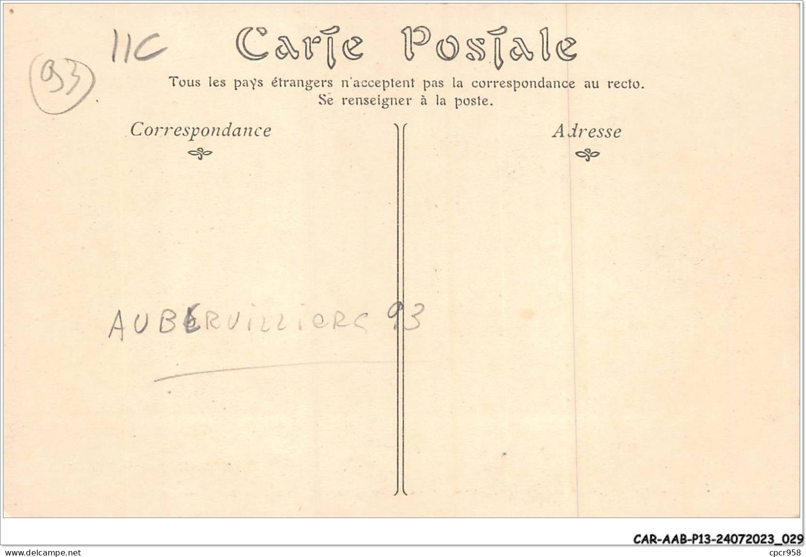 CAR-AABP13-93-1001 - AUBERVILLIERS - Funérailles D'Hippolyte Debroise - Le Char Funèbre  - Other & Unclassified