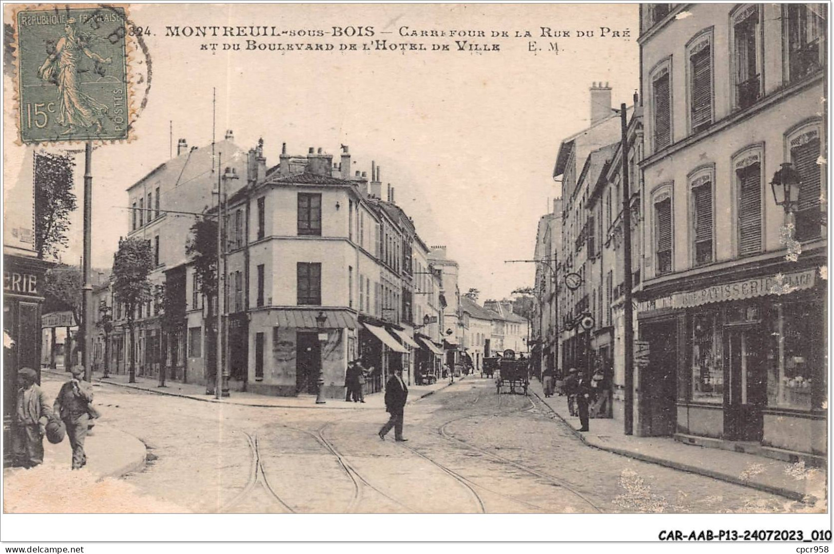 CAR-AABP13-93-0992 - MONTREUIL-SOUS-BOIS - Carrefour De La Rue Du Pré Et Du Boulevard De L'hôtel De Ville - Montreuil