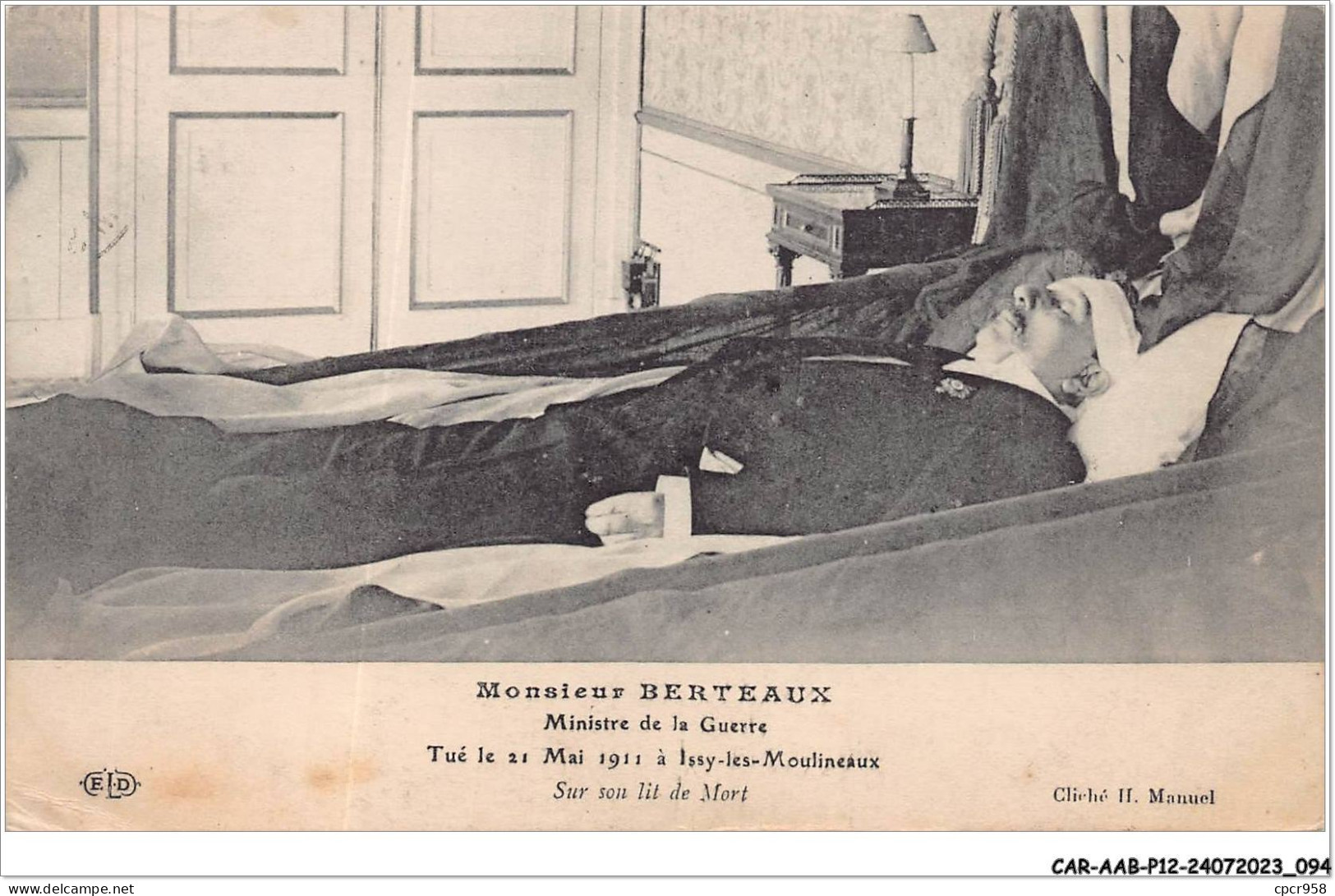CAR-AABP12-92-0953 -  ISSY-LES-MOULINEAUX - Monsieur Berteaux, Ministre De La Guerre - Tué Le 21 Mai 1911 - Issy Les Moulineaux