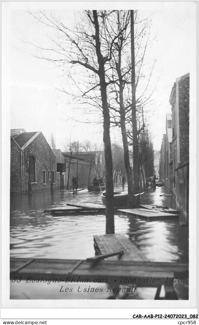 CAR-AABP12-92-0947 - BOULOGNE-BILLANCOURT - Inondation 1910 - Les Usines Renault - Boulogne Billancourt