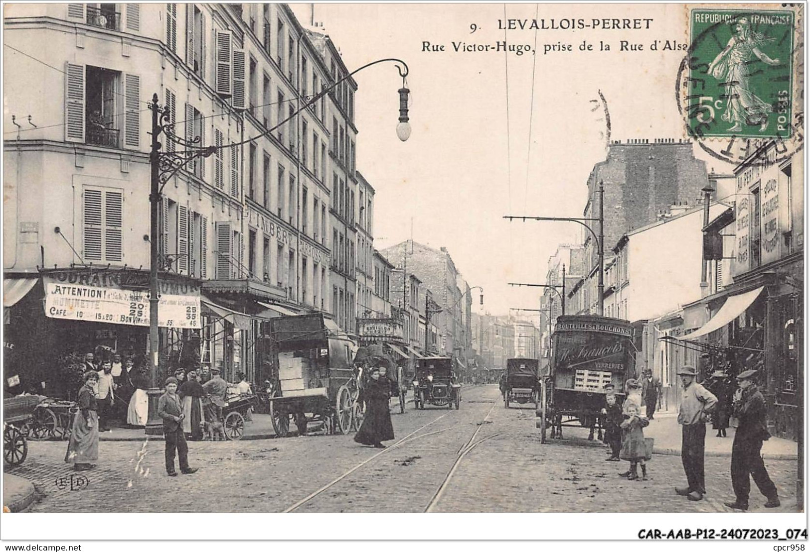 CAR-AABP12-92-0943 - LEVALLOIS-PERRET - Rue Victor-hugo, Prise De La Rue D'Alsace - Levallois Perret