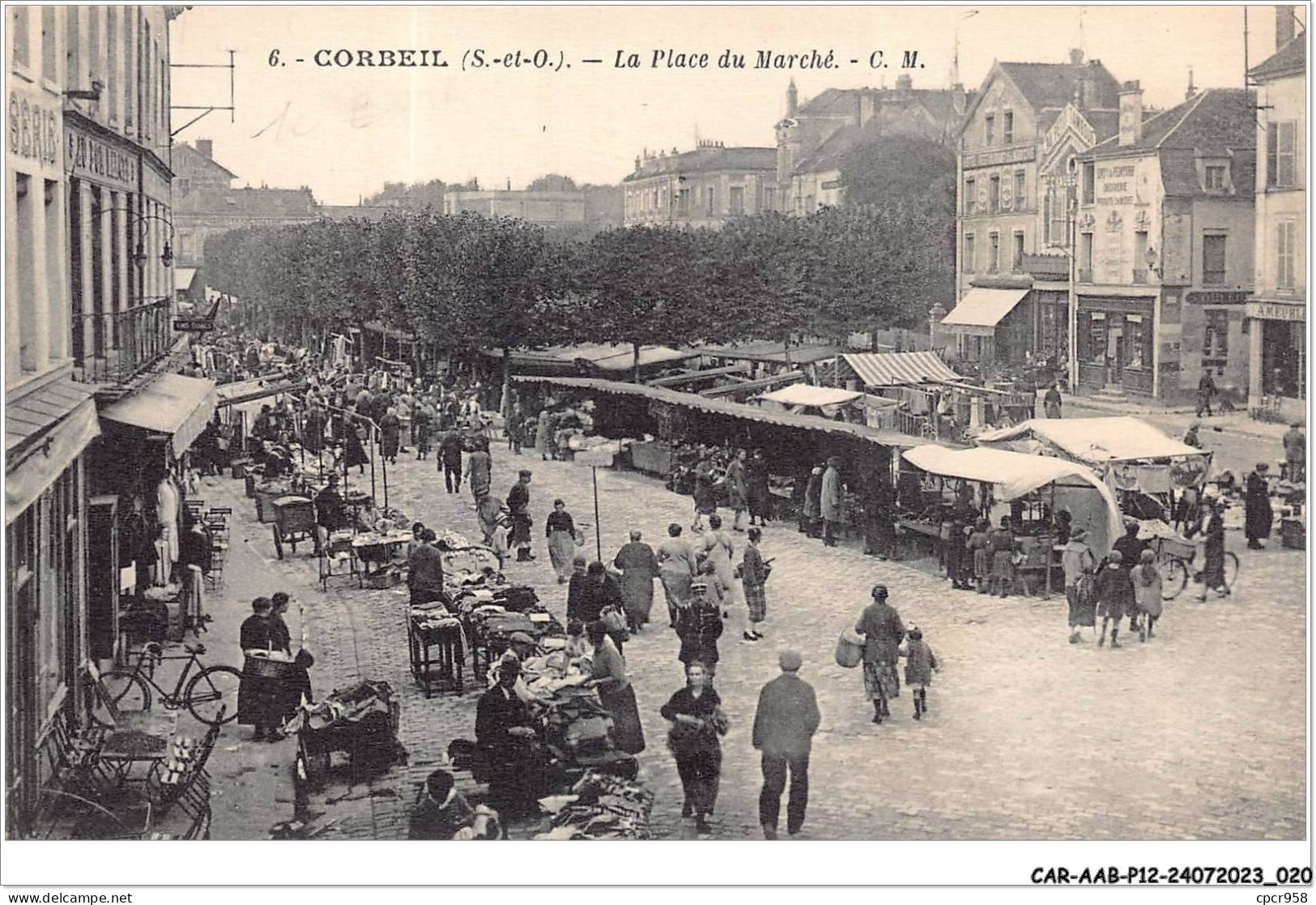 CAR-AABP12-91-0916 - CORBEIL - La Place Du Marché - Corbeil Essonnes