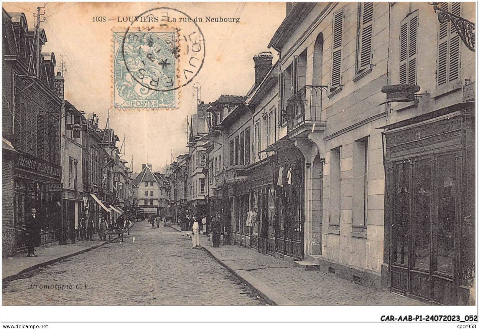 CAR-AABP1-27-0027 - LOUVIERS - La Rue Du Neubourg - Commerces - Louviers