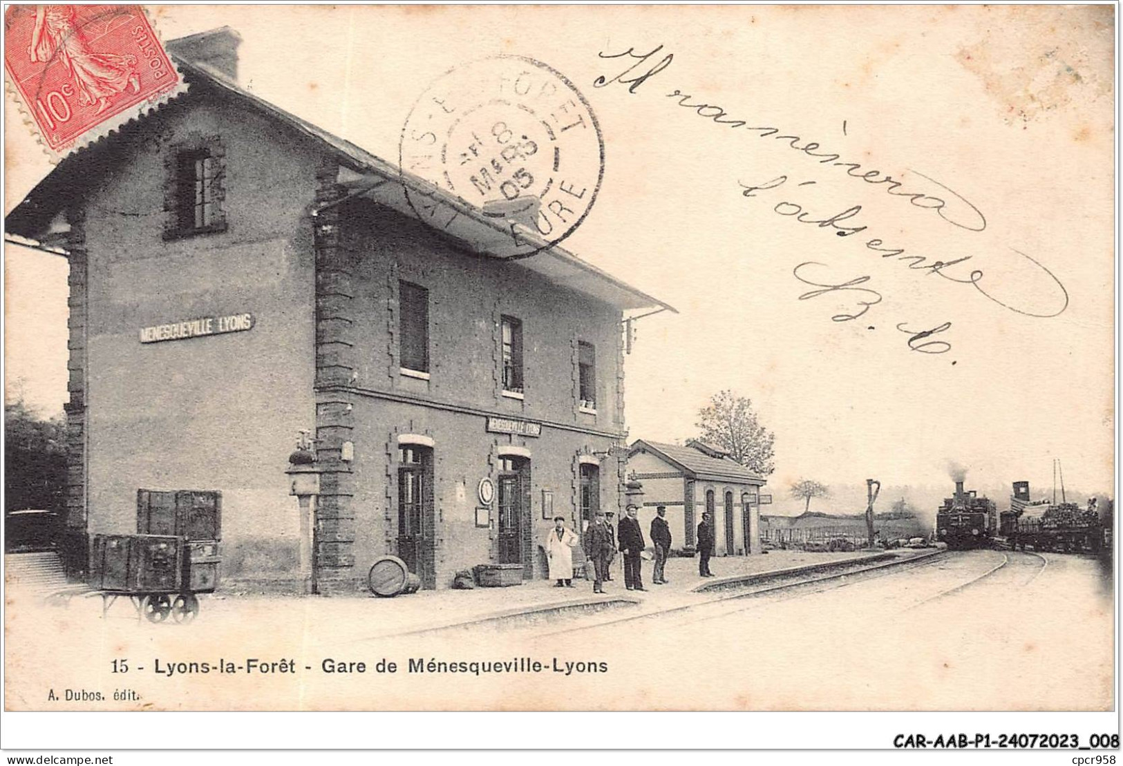 CAR-AABP1-27-0005 - LYONS LA FORET - Gare De Ménesqueville-lyons - Train - Lyons-la-Forêt