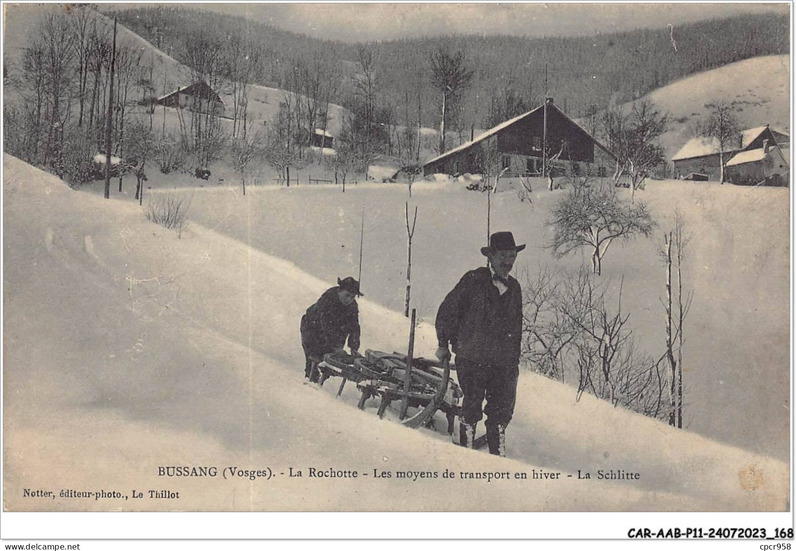 CAR-AABP11-88-0905 - BUSSANG - La Rochotte - Les Moyens De Transport En Hiver - La Schlitte - Bussang