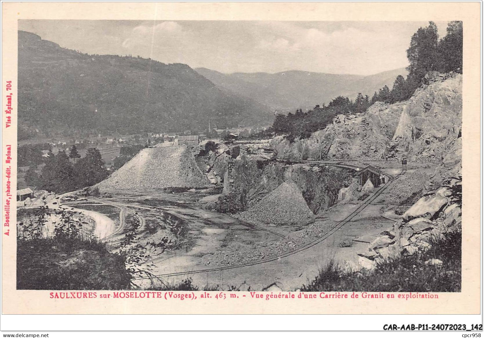 CAR-AABP11-88-0892 - SAULXURES-SUR-MOSELOTTE - Vue Générale D'une Carrière De Granit En Exploitation - Mine - Saulxures Sur Moselotte