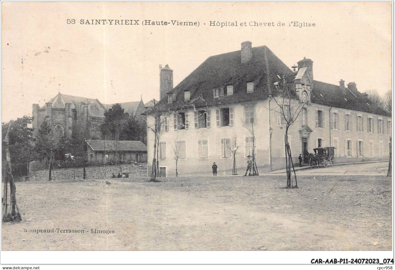CAR-AABP11-87-0858 - SAINT-YRIEIX - Hôpital Et Chevet De L'église - Saint Yrieix La Perche