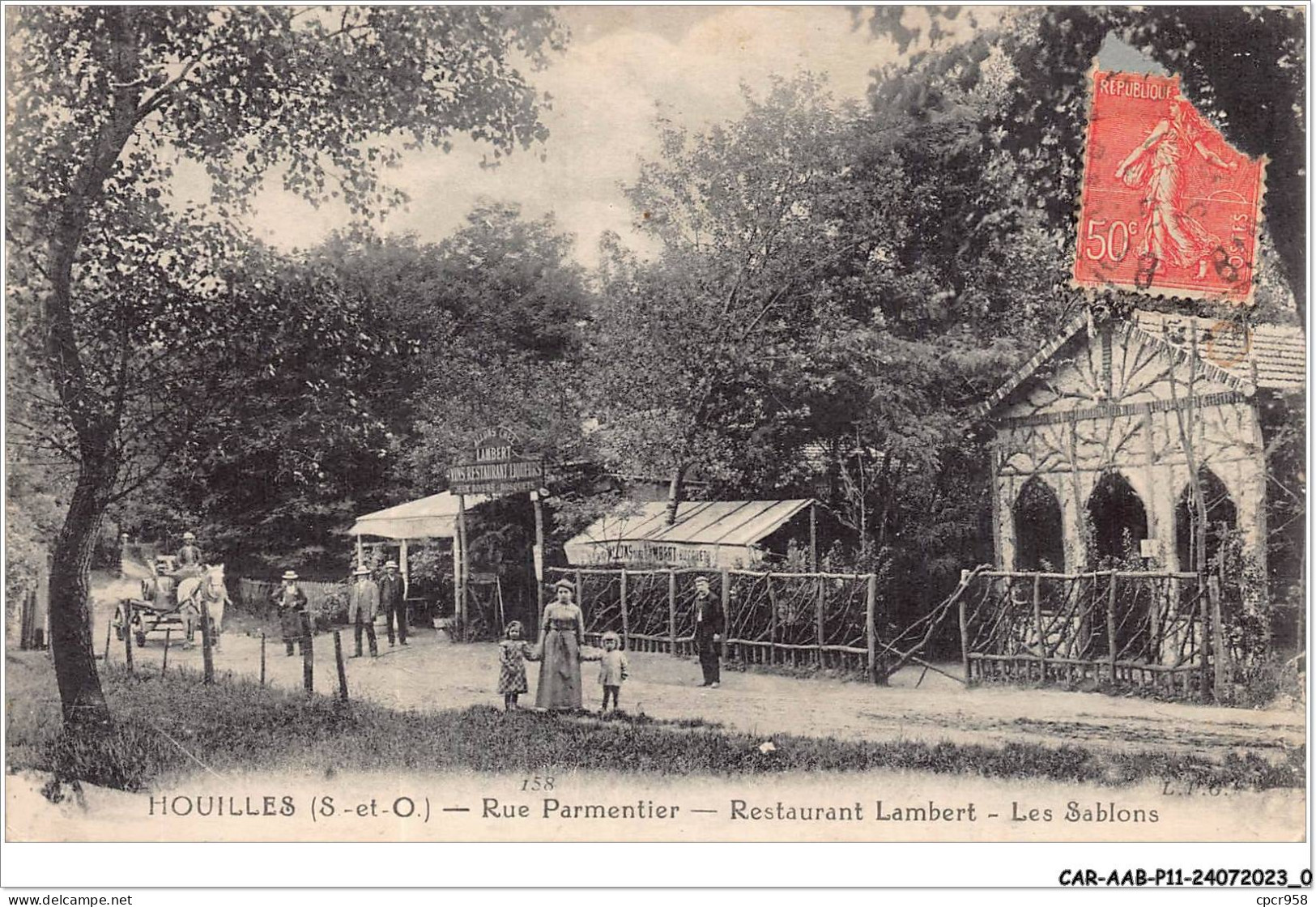 CAR-AABP11-78-0821 - HOUILLES - Rue Parmentier - Restaurant Lambert - Les Sablons - Houilles