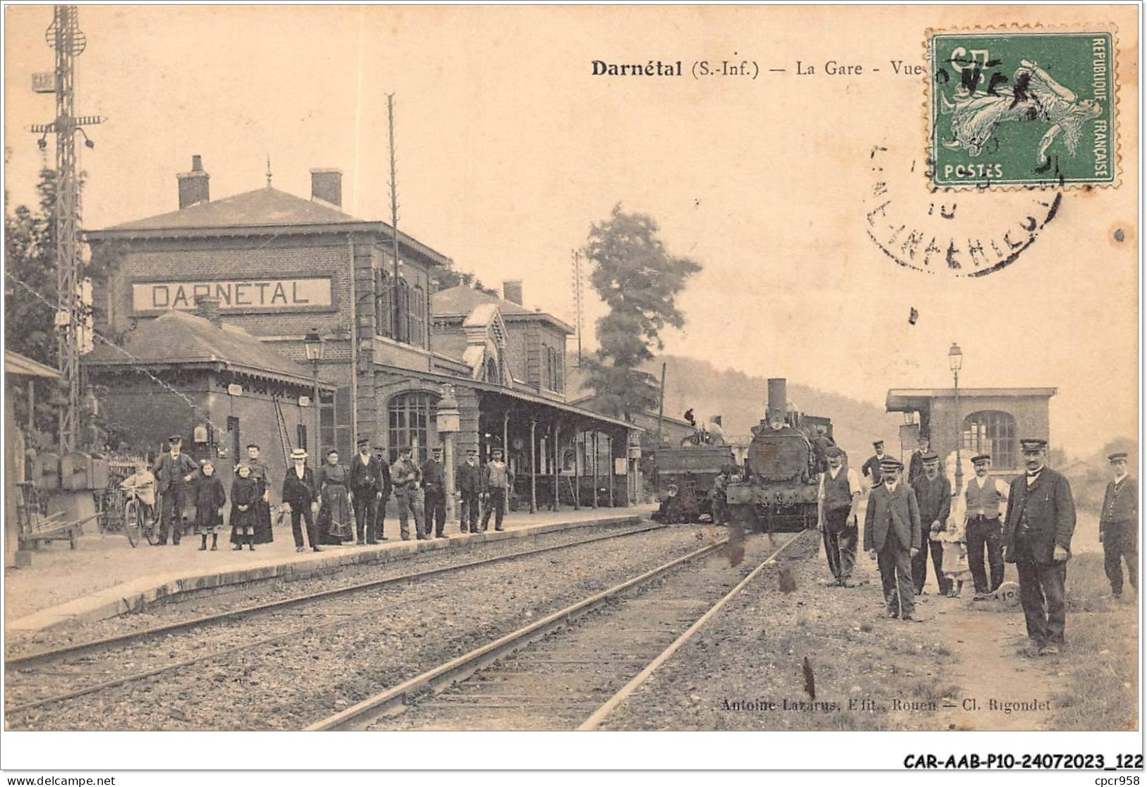 CAR-AABP10-76-0791 - DARNETAL - La Gare - Train - Carte Pliee, Vendue En L'etat - Darnétal