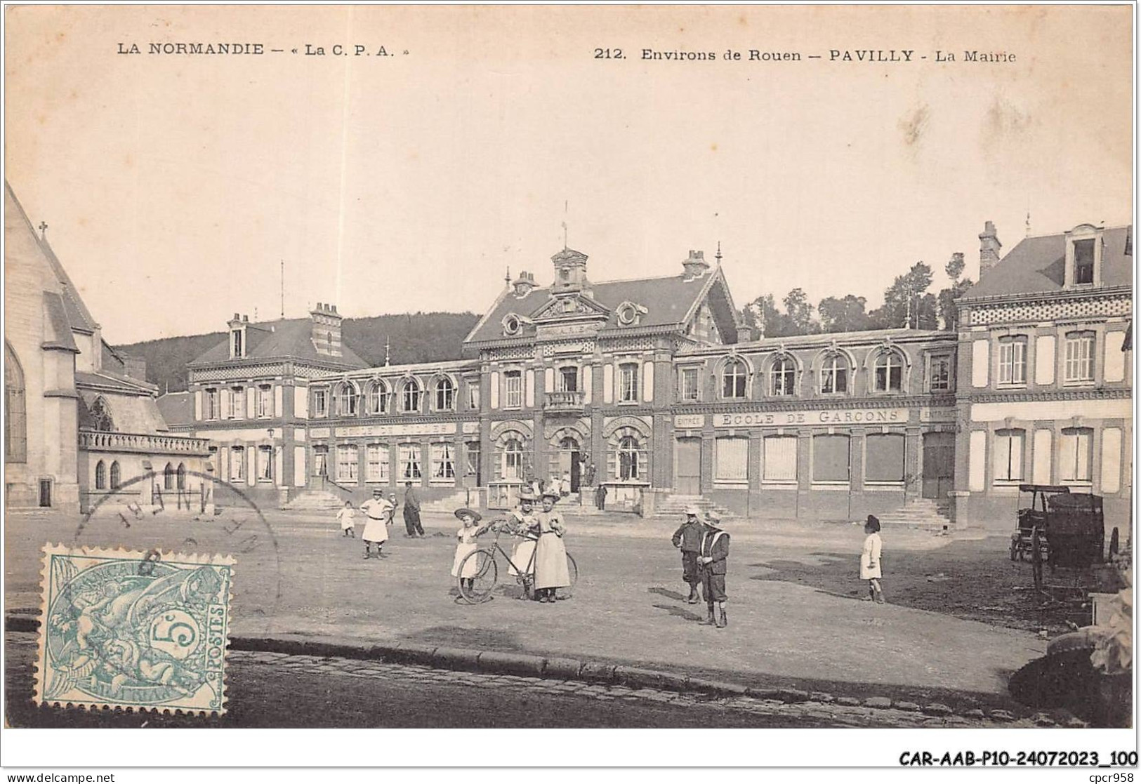 CAR-AABP10-76-0780 - Environs De ROUEN - PAVILLY - La Mairie - Ecole De Garcons - Pavilly