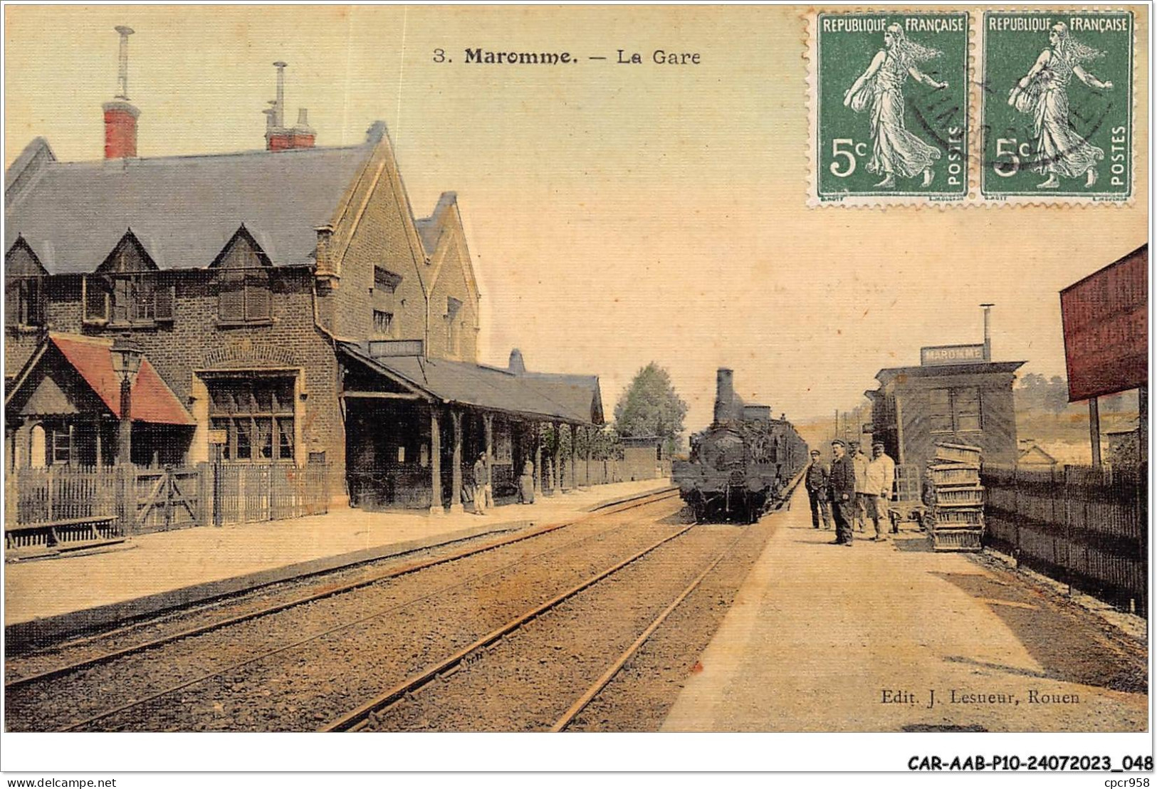 CAR-AABP10-76-0754 - MAROMME - La Gare - Train - Maromme