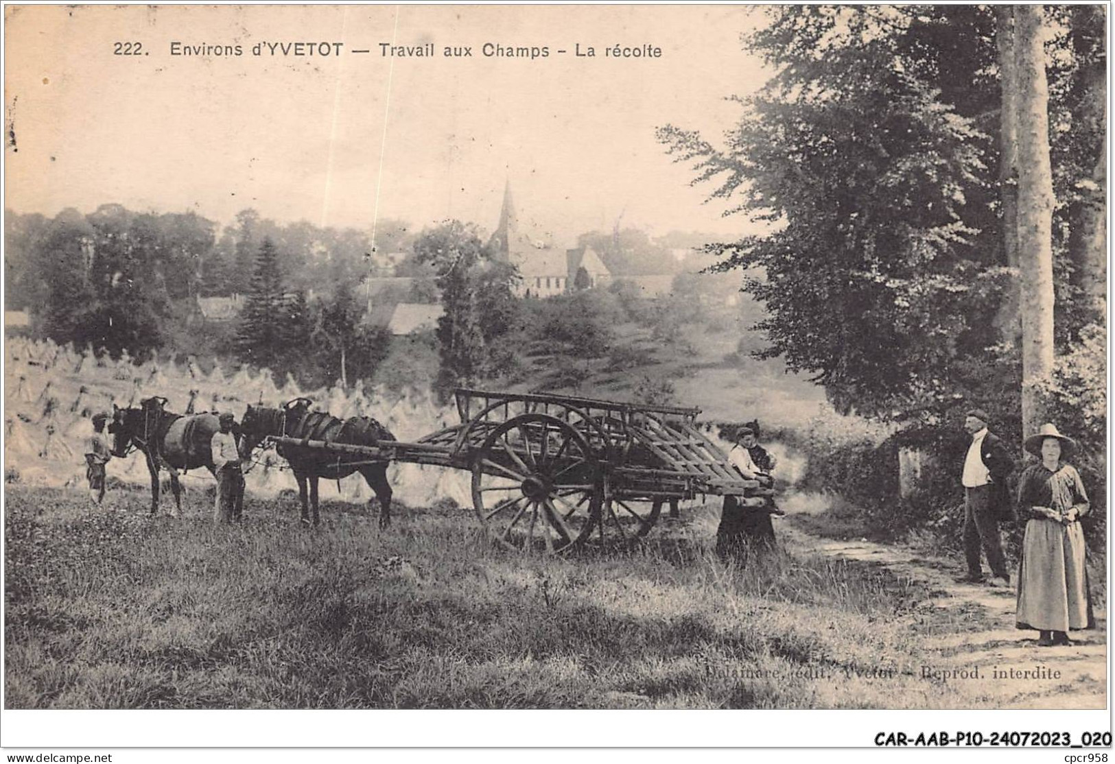 CAR-AABP10-76-0740 - Environs D'YVETOT - Travail Aux Champs - La Récolte - Agriculture - Yvetot