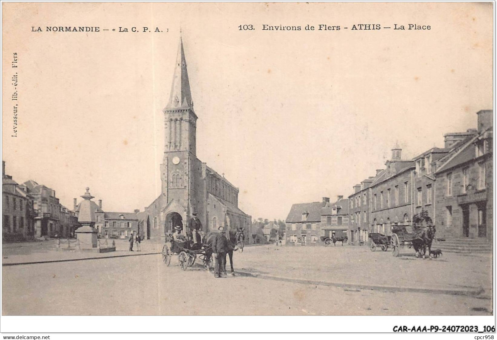 CAR-AAAP9-61-0661 - Environs De FLERS - ATHIS - La Place  - Athis De L'Orne