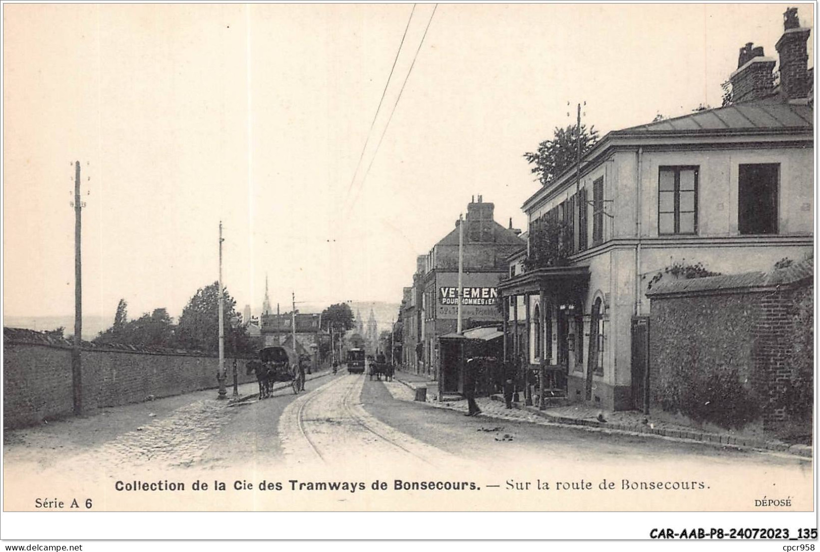 CAR-AABP8-76-0641 - Collection De La Cie Des Tramways De BONSECOURS - Sur La Route De Bonsecours - Bonsecours