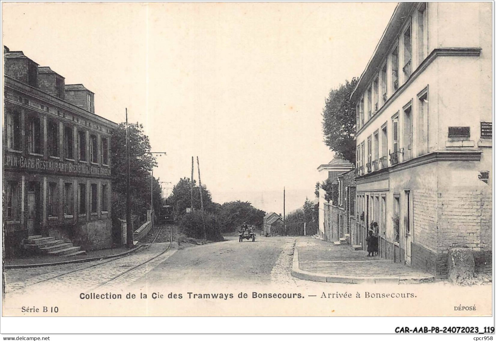 CAR-AABP8-76-0633 - Collection De La Cie Des Tranways De BONSECOURS - Arrivée à Bonsecours - Bonsecours