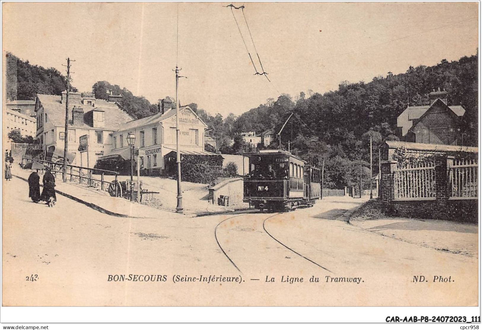 CAR-AABP8-76-0629 - BON-SECOURS - La Ligne Du Tramway - Bonsecours