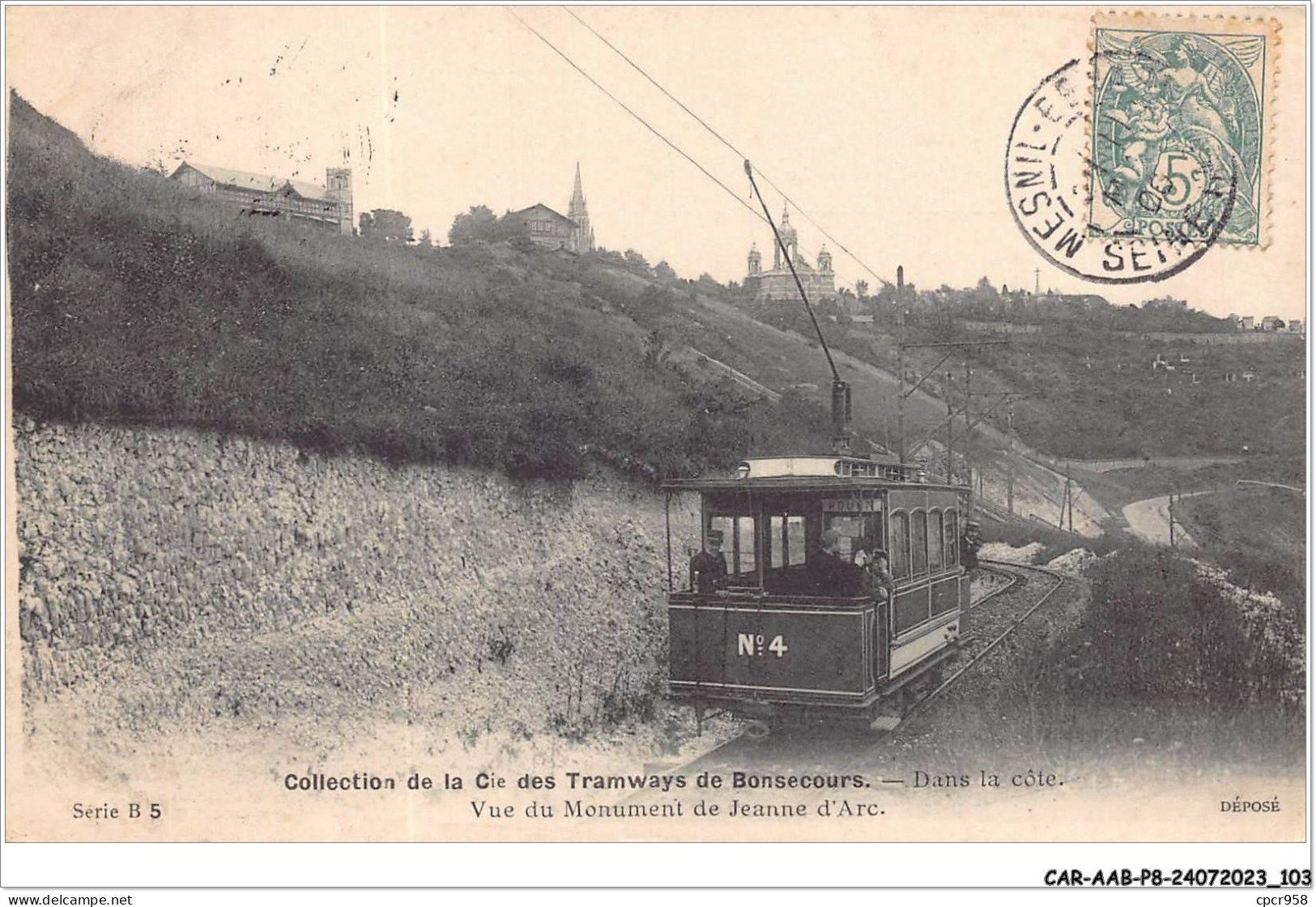 CAR-AABP8-76-0625 - Collection De La Cie Des Tramways De BONSECOURS - Dans La Côte - Bonsecours