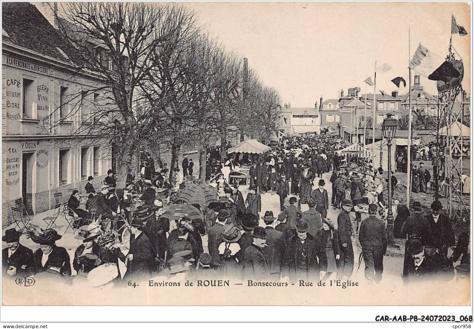 CAR-AABP8-76-0607 - Environs De ROUEN - BONSECOURS - Rue De L'église - ELD - Bonsecours