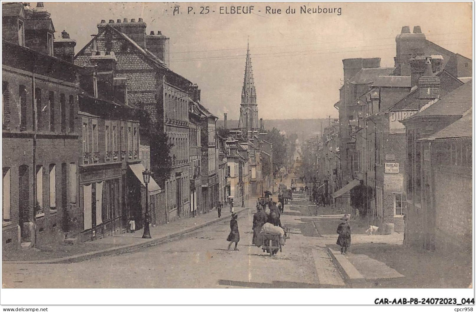 CAR-AABP8-76-0595 - ELBEUF - Rue Du Neubourg - Carte Recoupee, Vendue En L'etat - Elbeuf