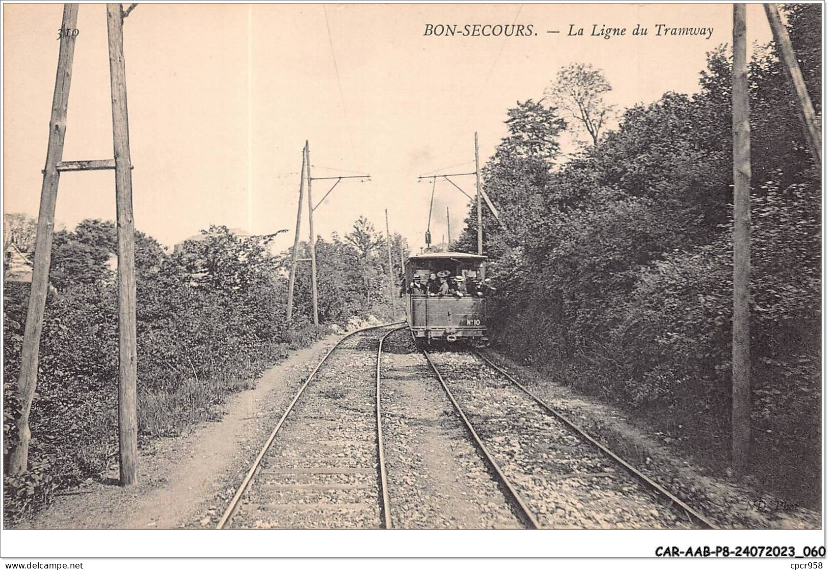 CAR-AABP8-76-0603 - BON-SECOURS - La Ligne Du Tramway - Bonsecours