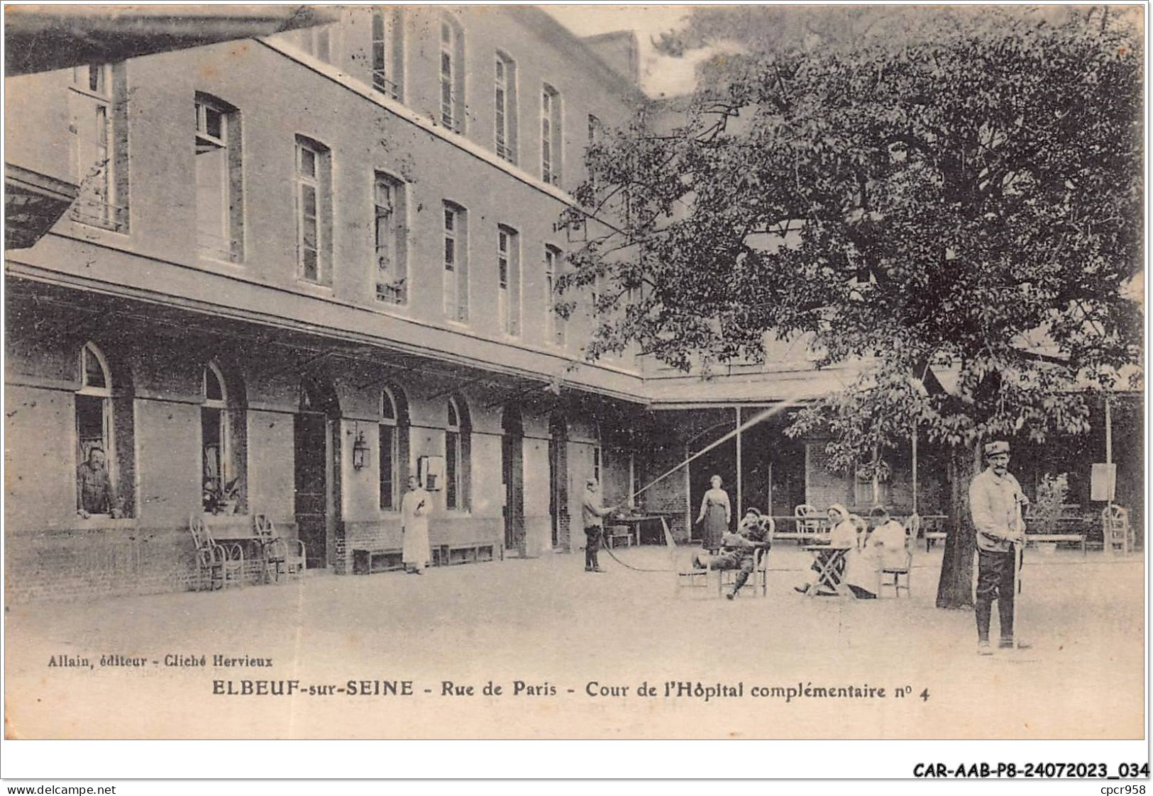 CAR-AABP8-76-0590 - ELBEUF-SUR-SEINE - Rue De Paris - Cour De L'hôpital Complémentaire  - Elbeuf