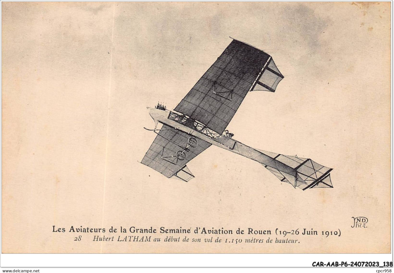 CAR-AABP6-76-0475 - ROUEN - Les Aviateurs - Hubert Latham Au Debut De Son Vol - Rouen