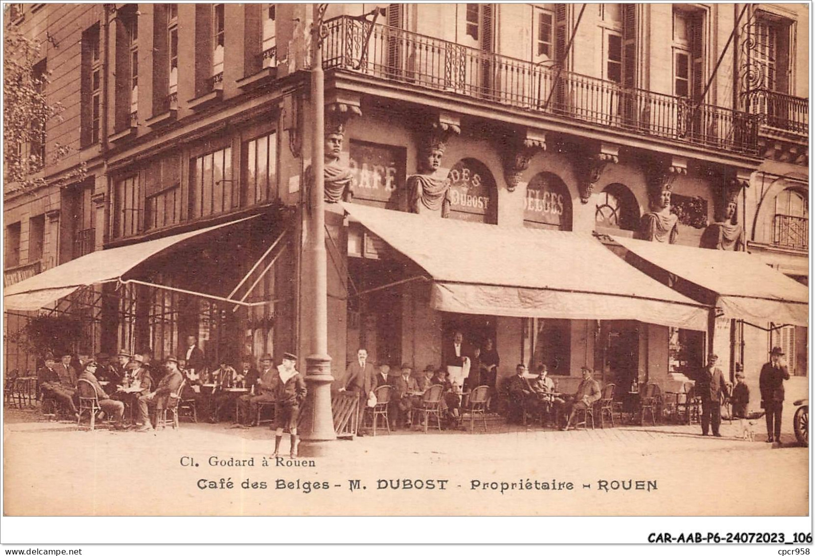 CAR-AABP6-76-0459 - ROUEN - Café Des Belges, Proprietaire M. Dubost - Rouen