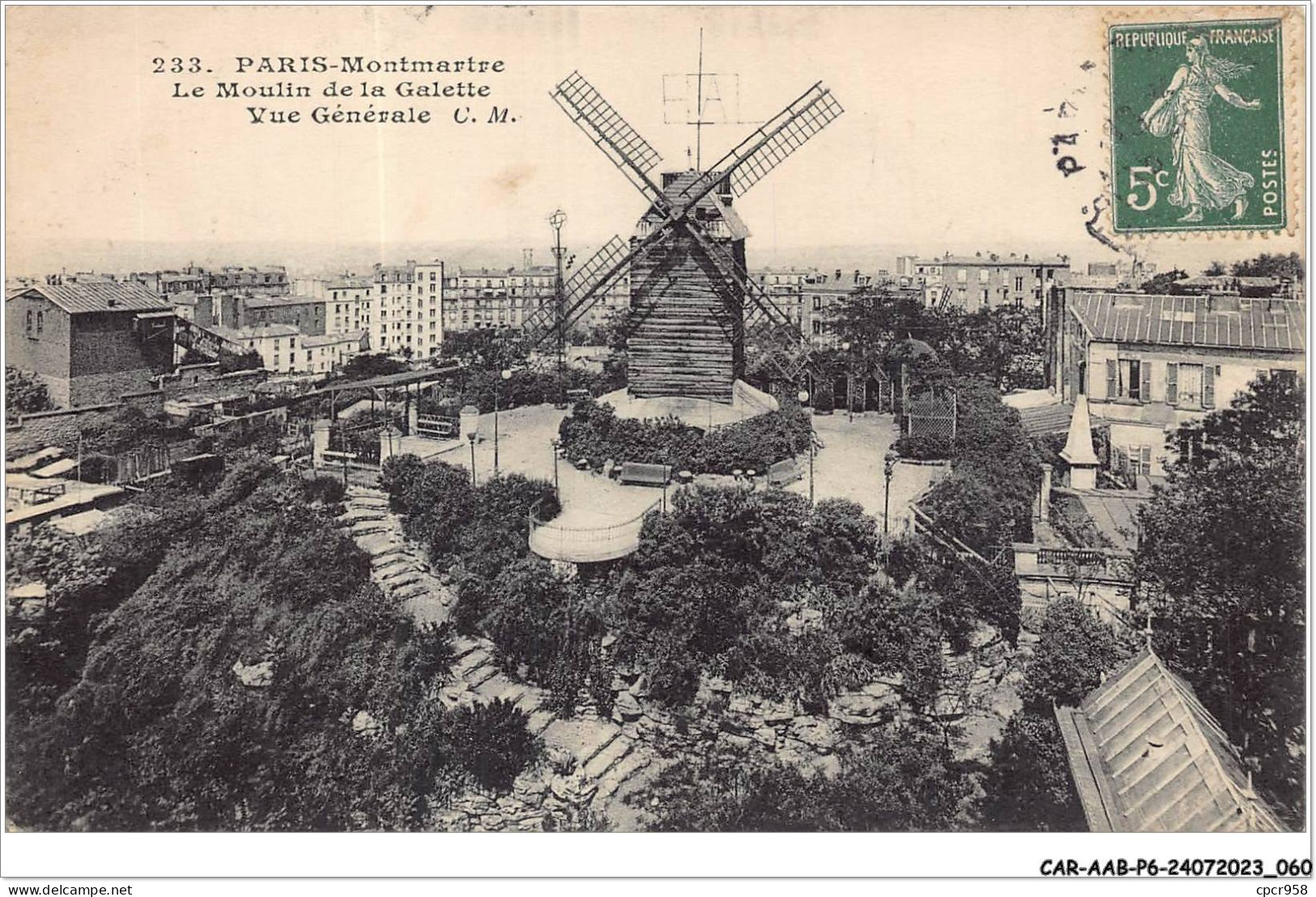 CAR-AABP6-75-0436 - PARIS XVIII - Montmartre - Le Moulin De La Galette Vue Générale - District 18