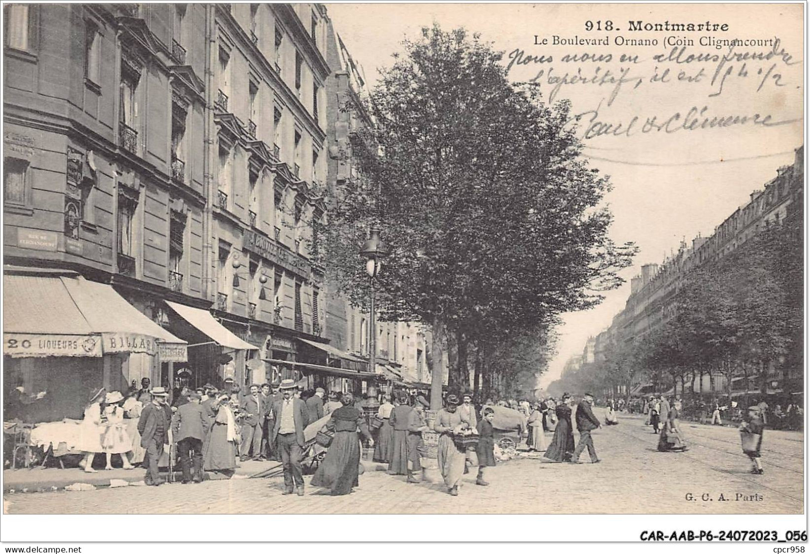 CAR-AABP6-75-0434 - PARIS XVIII - Montmartre - Le Boulevard Ornano (coin Clignancourt) - District 18