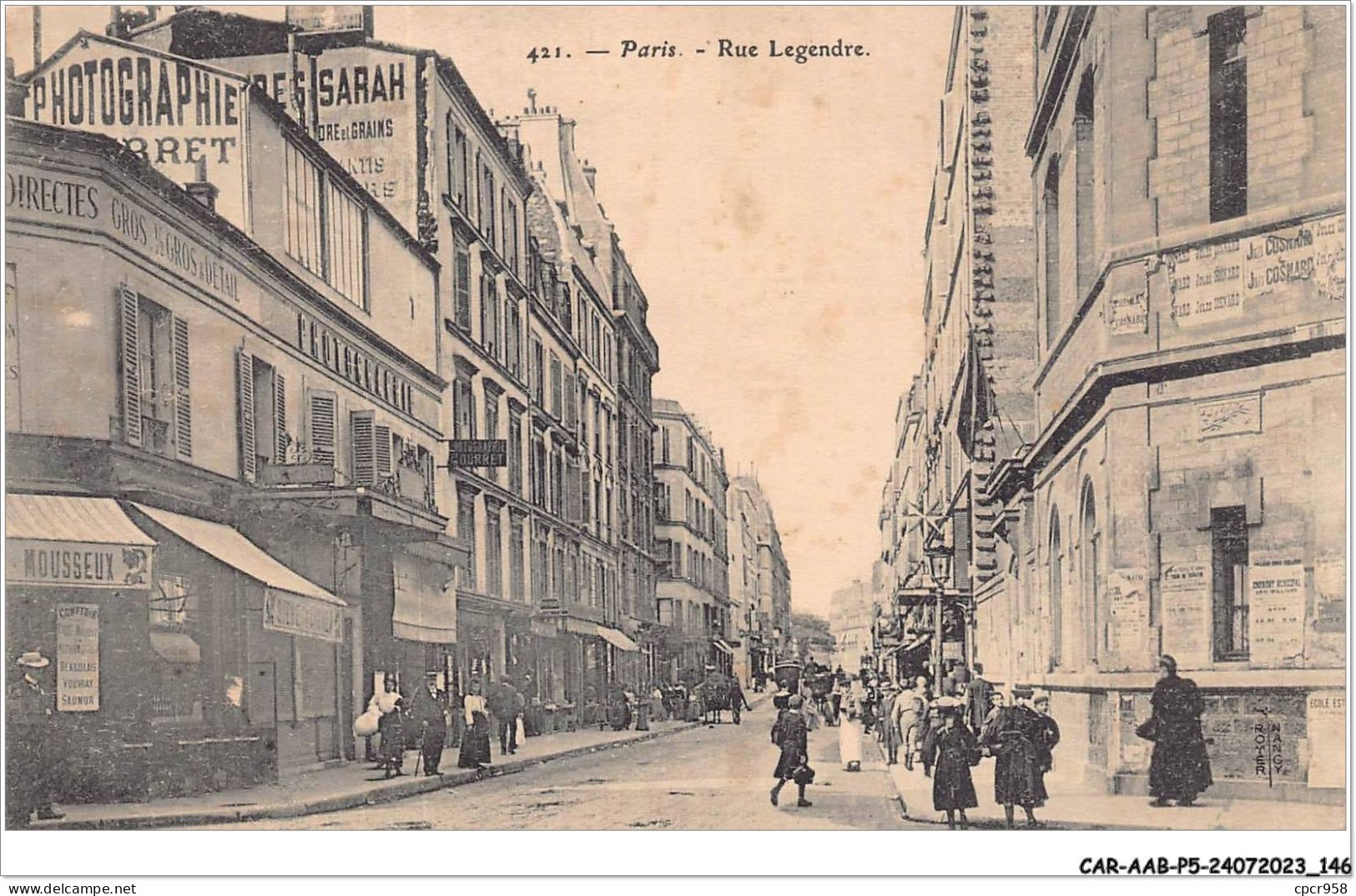 CAR-AABP5-75-0391 - PARIS XVII - Rue Legendre - Distrito: 17