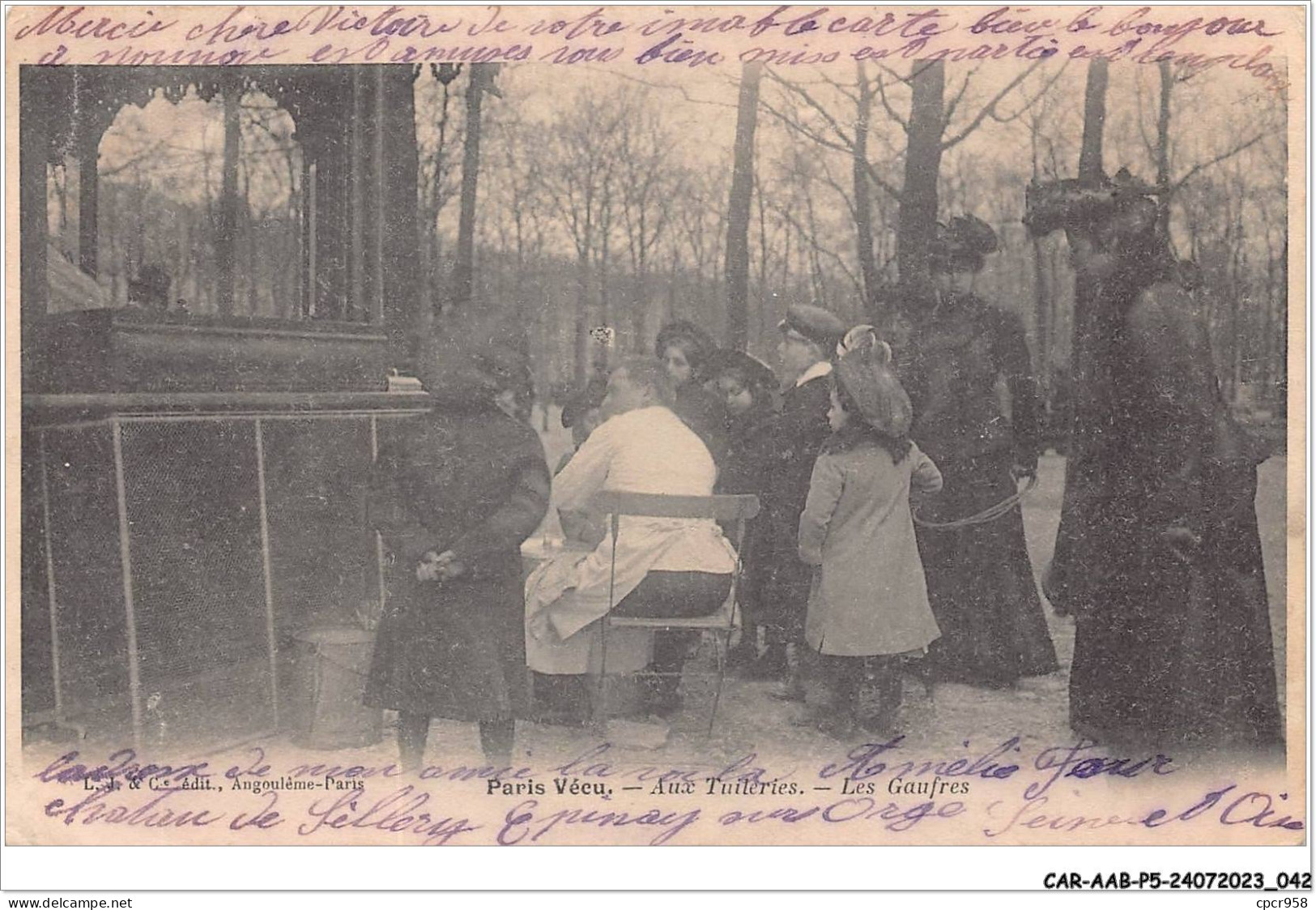 CAR-AABP5-75-0339 - PARIS VECU - Aux Tuileries - Les Gaufres - Petits Métiers à Paris