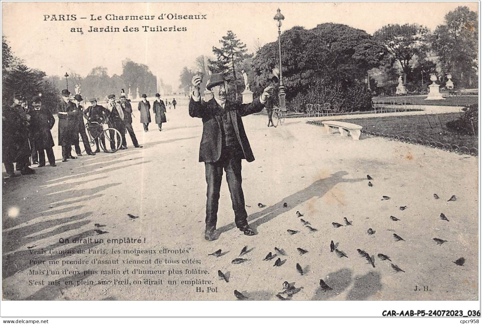 CAR-AABP5-75-0336 - PARIS - Le Charmeur  D'oiseaux - Places, Squares