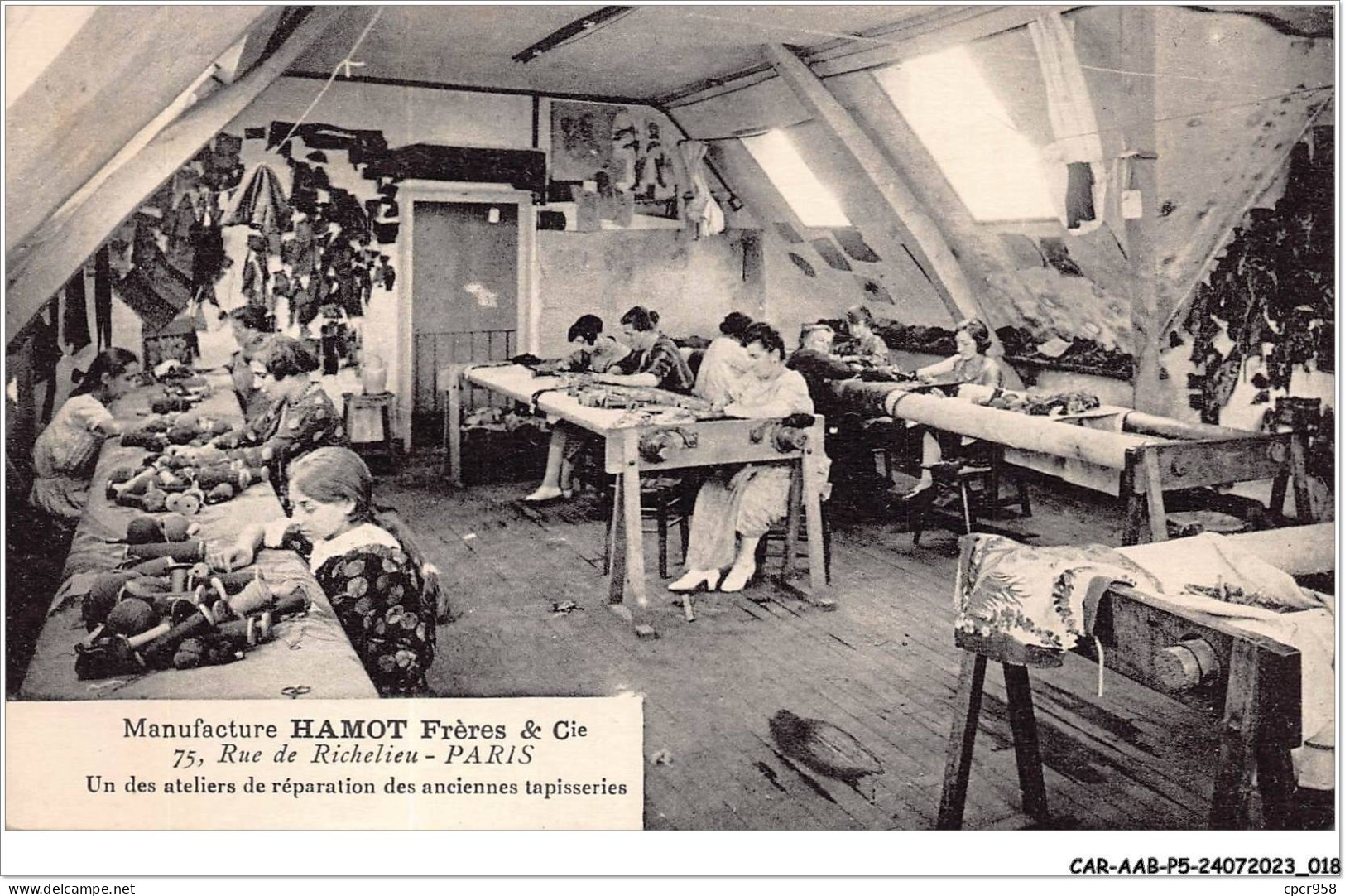 CAR-AABP5-75-0327 - PARIS I - Manufacture Hamot Freres Et Cie - Anciennes Tapisseries - Metiers - District 01