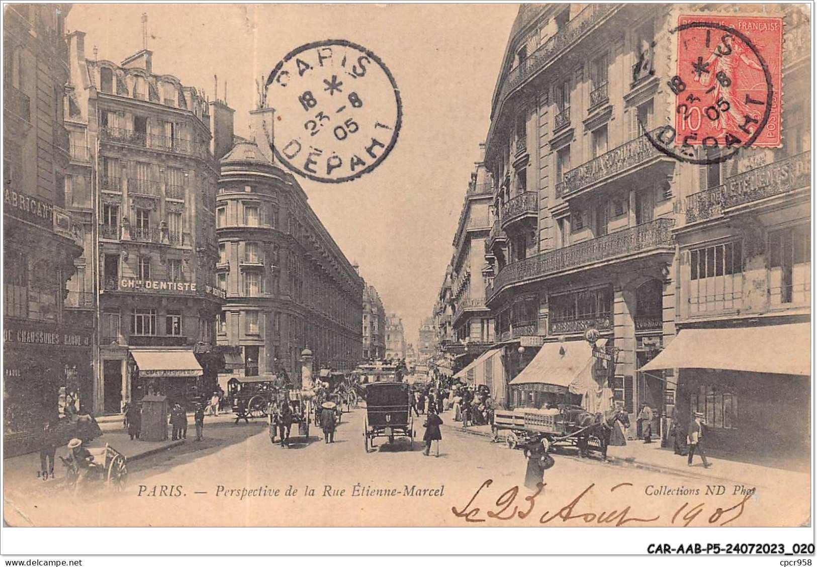 CAR-AABP5-75-0328 - PARIS II - Perspective De La Rue Etienne Marcel  - Paris (02)