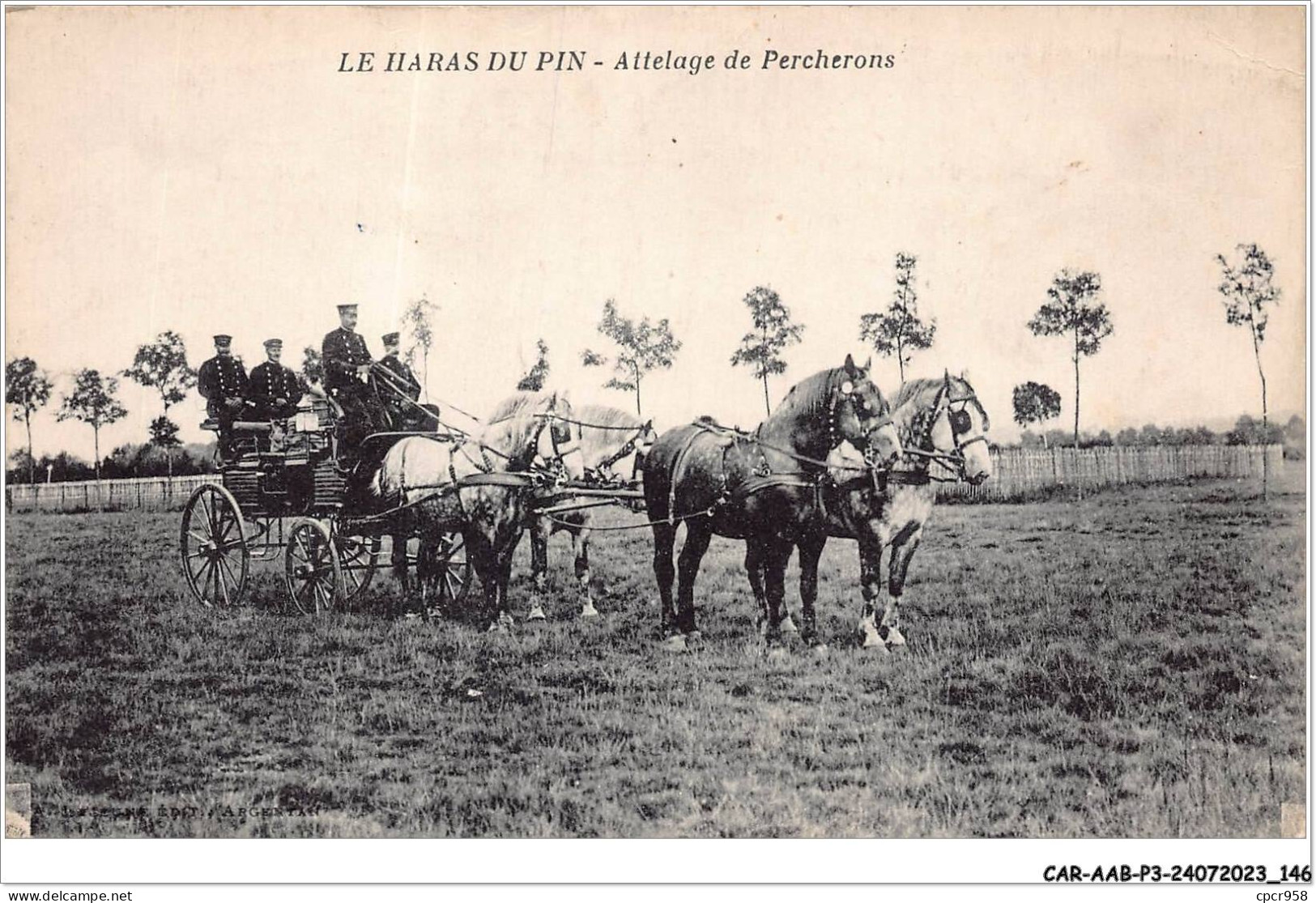 CAR-AABP3-61-0236 - LE HARAS DU PIN - Attelage De Percherons  - Other & Unclassified