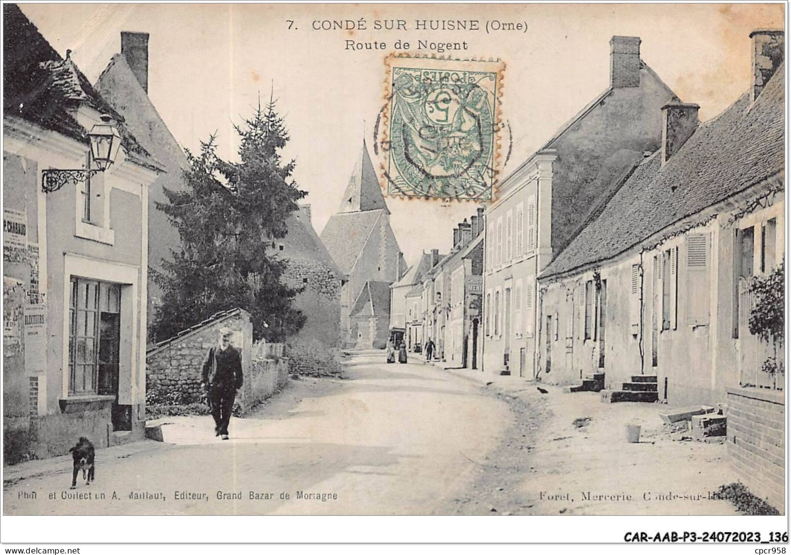 CAR-AABP3-61-0231 - CONDE SUR HUISNE - Route De Nogent - Carte Pliee, Vendue En L'etat - Other & Unclassified