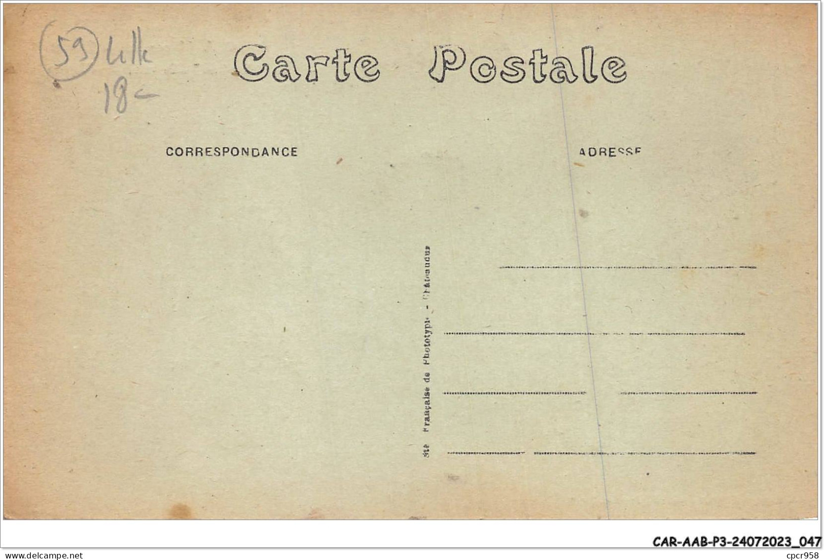 CAR-AABP3-59-0186 - LILLE - L'I.C.A.M. Pendant La Guerre - La Kantine A La Veille De Paques - Lille