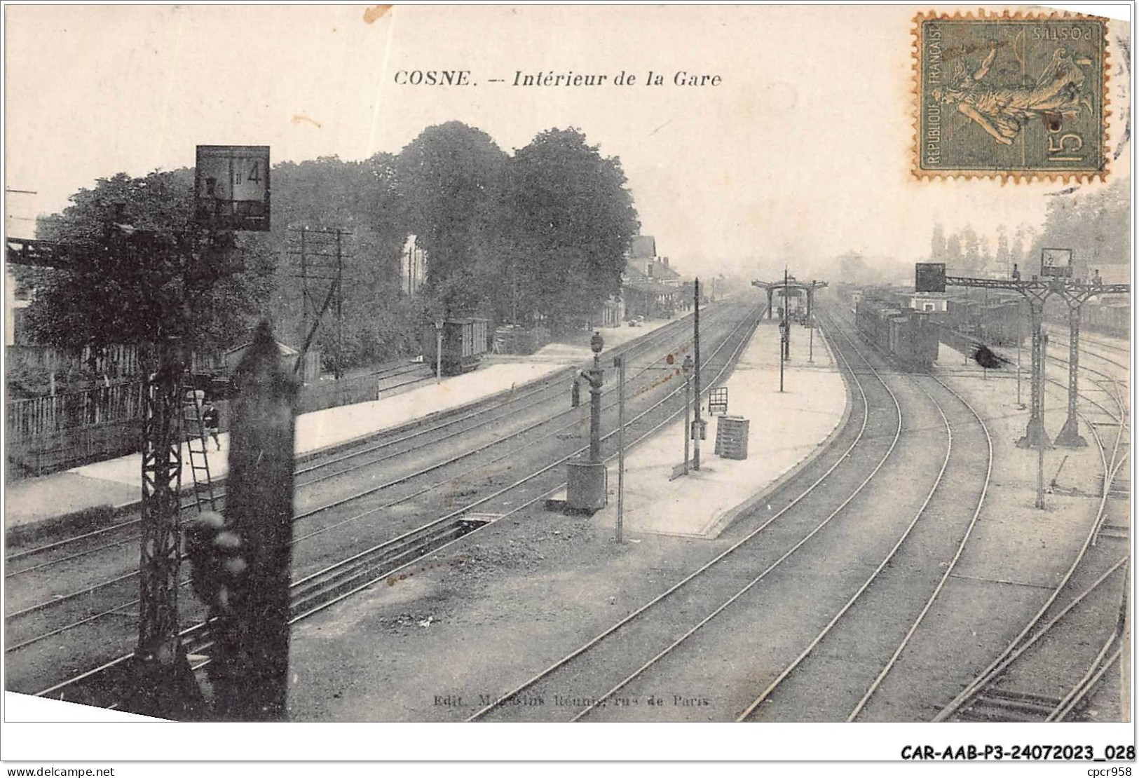 CAR-AABP3-58-0177 - COSNE - Interieure De La Gare - Train - Cosne Cours Sur Loire