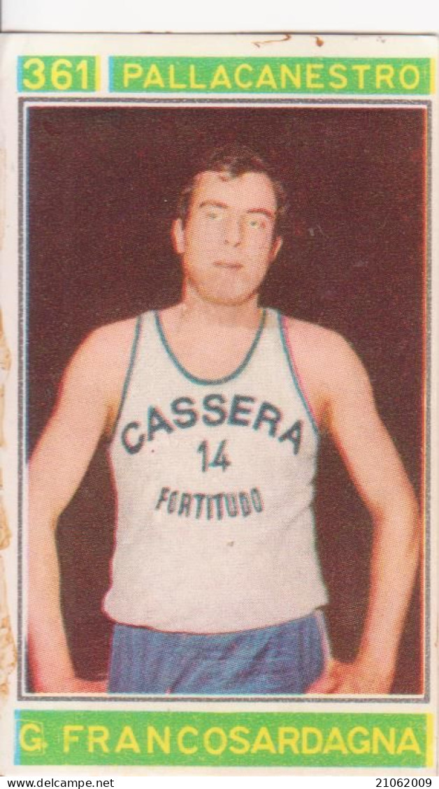 361 PALLACANESTRO - G. FRANCOSARDAGNA - CAMPIONI DELLO SPORT 1967-68 PANINI STICKERS FIGURINE - Otros & Sin Clasificación