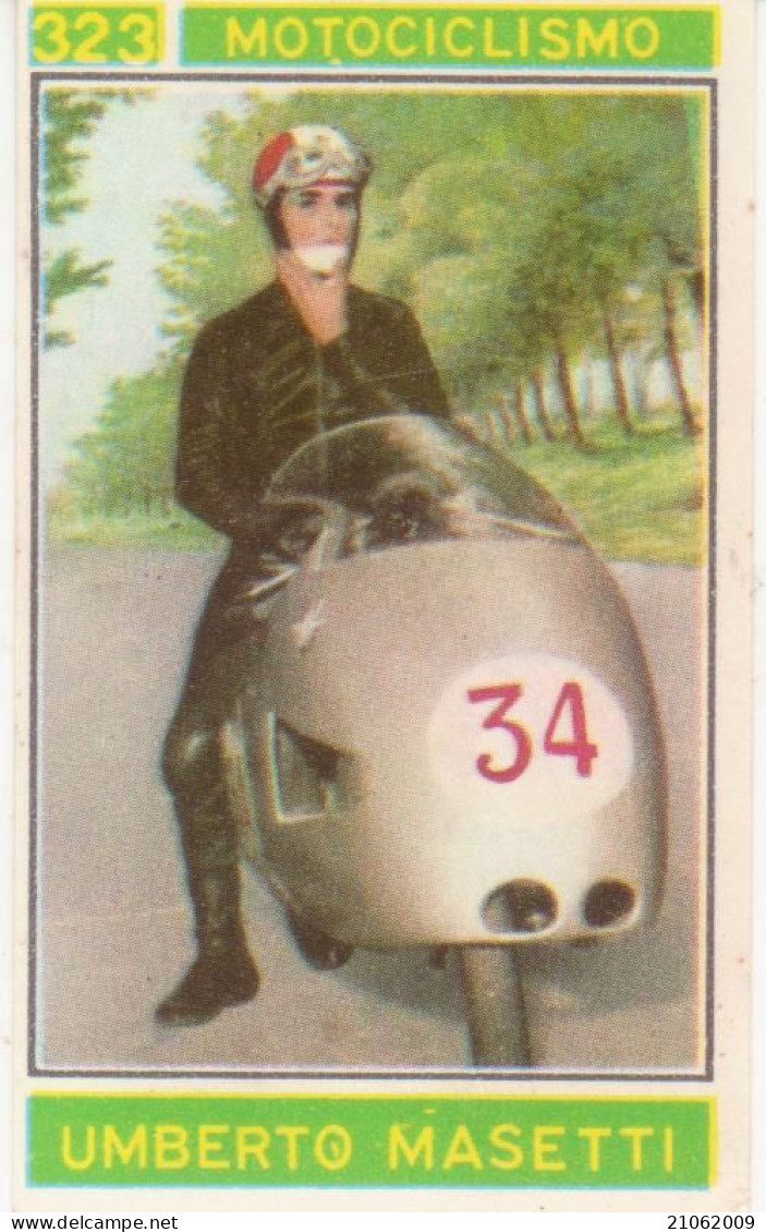 323 MOTOCICLISMO - UMBERTO MASETTI - VALIDA - CAMPIONI DELLO SPORT 1967-68 PANINI STICKERS FIGURINE - Autres & Non Classés