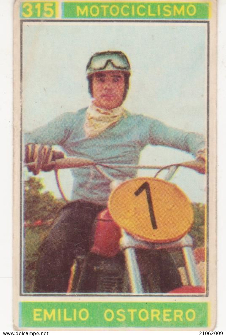 315 MOTOCICLISMO - EMILIO OSTORERO - CAMPIONI DELLO SPORT 1967-68 PANINI STICKERS FIGURINE - Andere & Zonder Classificatie