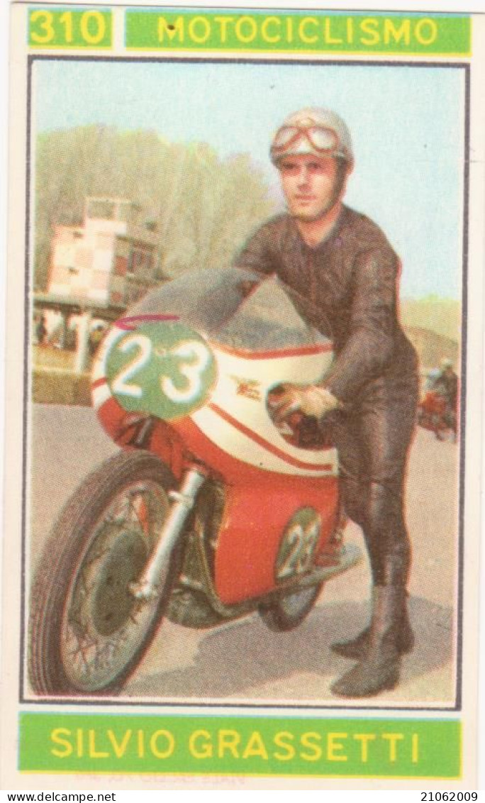 310 MOTOCICLISMO - SILVIO GRASSETTI - VALIDA - CAMPIONI DELLO SPORT 1967-68 PANINI STICKERS FIGURINE - Autres & Non Classés
